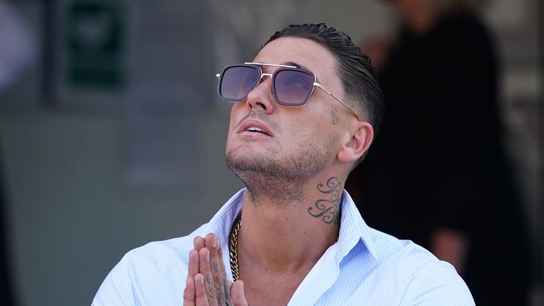 Reality TV star Stephen Bear arrives at Colchester Magistrates&#39; Court where he is appearing charged with voyeurism, disclosing private, sexual photographs and films with intent to cause distress, and harassment without violence. Picture date: Friday July 2, 2021.