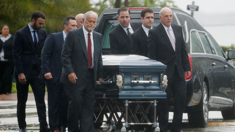 The first funerals have been held for victims of the collapse - for the Guara family at a Catholic church in Miami