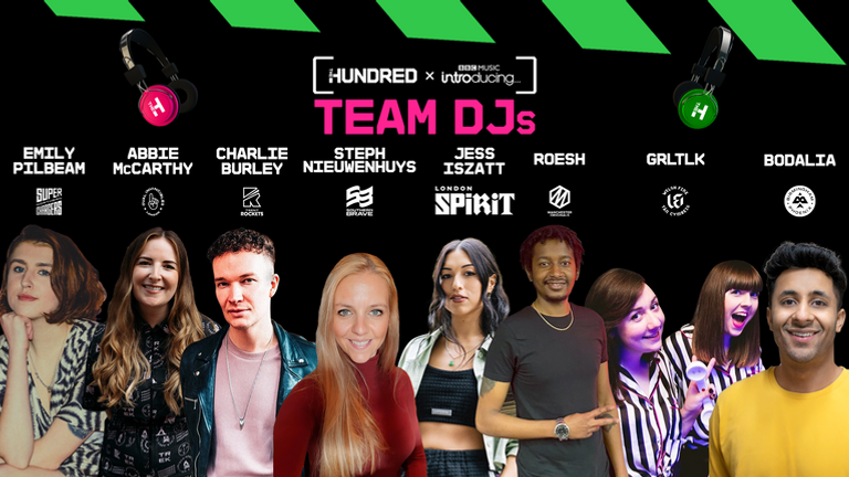 The Hundred will feature eight local DJs embedded into each of the eight new teams