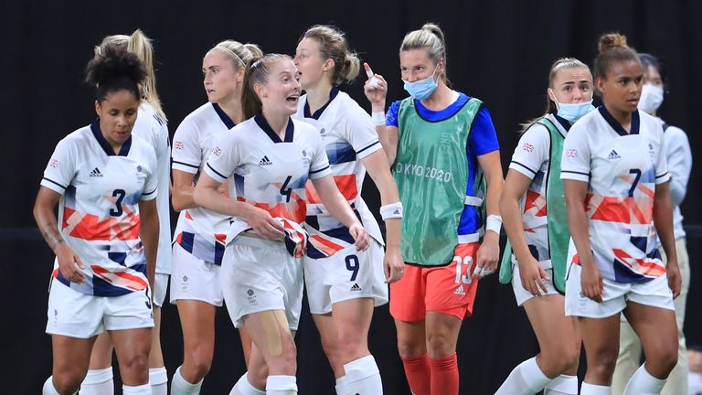 Team GB beats Japan in women&#39;s football. Pic: AP