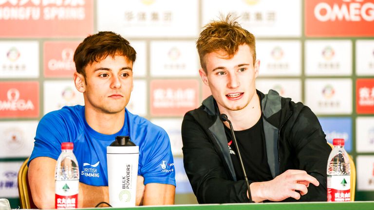Tom Daley (left) will compete in Rio with first-timer Matty Lee. Pic: AP