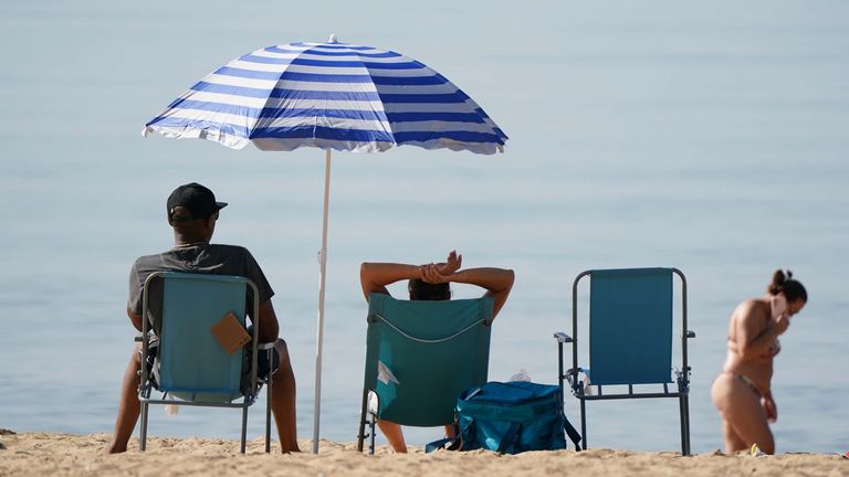 People headed to beaches again on Tuesday