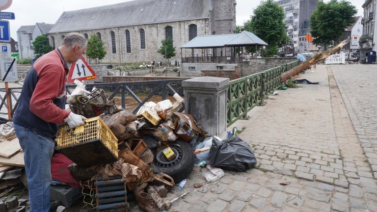 The town of Verviers is focused around the river