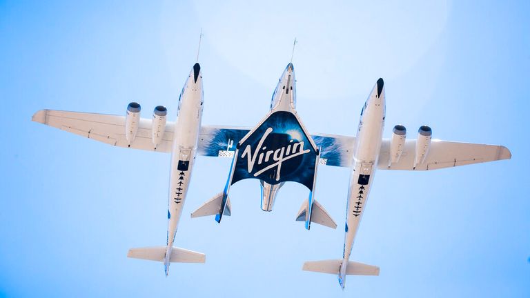 Virgin&#39;s Unity spaceship. Pic: AP
