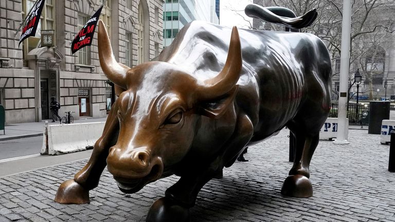 The Charging Bull or Wall Street Bull is pictured in the Manhattan borough of New York City, New York, U.S., January 16, 2019.