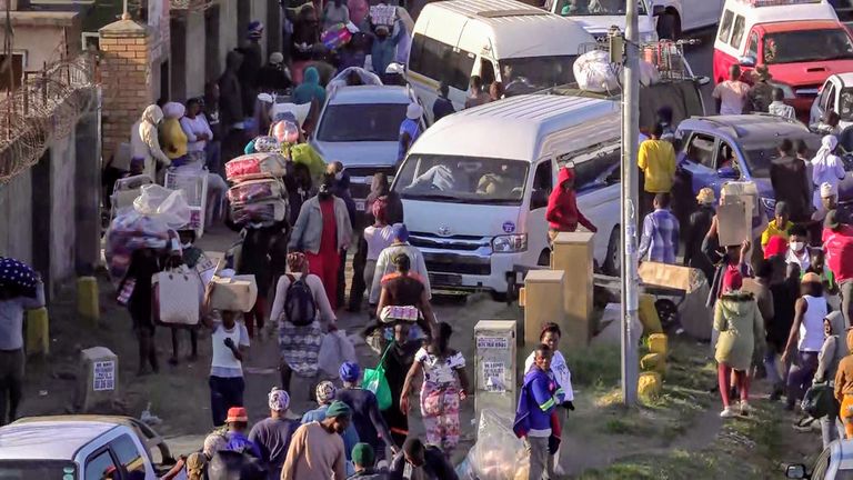 Warehouses ransacked