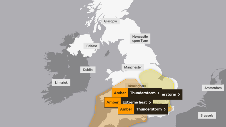 The warnings in place. Pic: Met Office