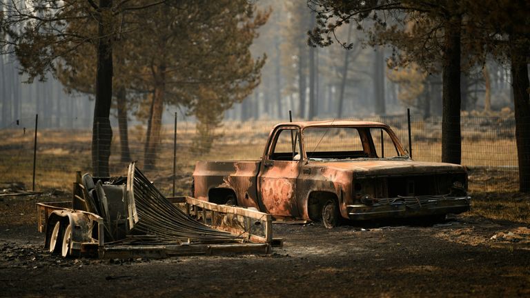 Bootleg-Feuer in Oregon wurde vom Blitz ausgelöst