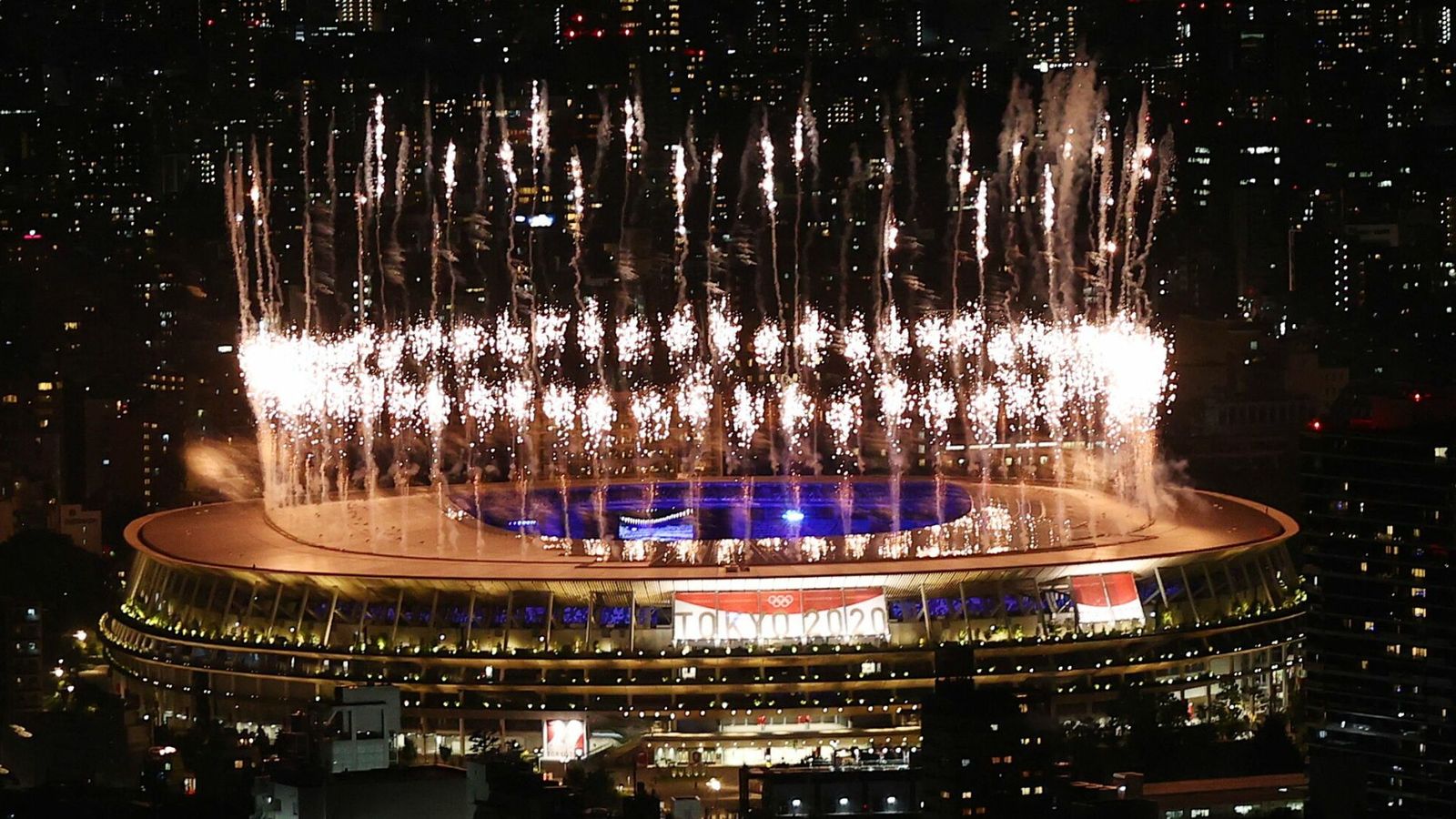 Tokyo Olympics Fireworks light up night sky as 2020 Games come to a close World News Sky News