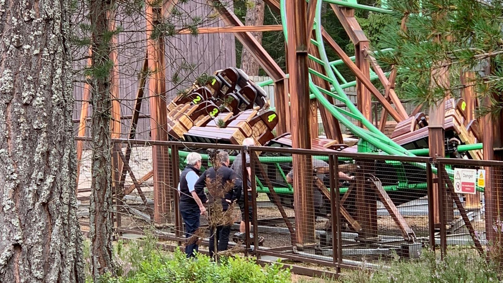 Two children injured after rollercoaster breaks down at theme park