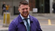 English Defence League founder Tommy Robinson arriving at Westminster Magistrates&#39; Court, London, where he is accused of stalking Independent home affairs correspondent Lizzie Dearden, who has applied for a stalking protection order against him. Picture date: Thursday August 26, 2021.