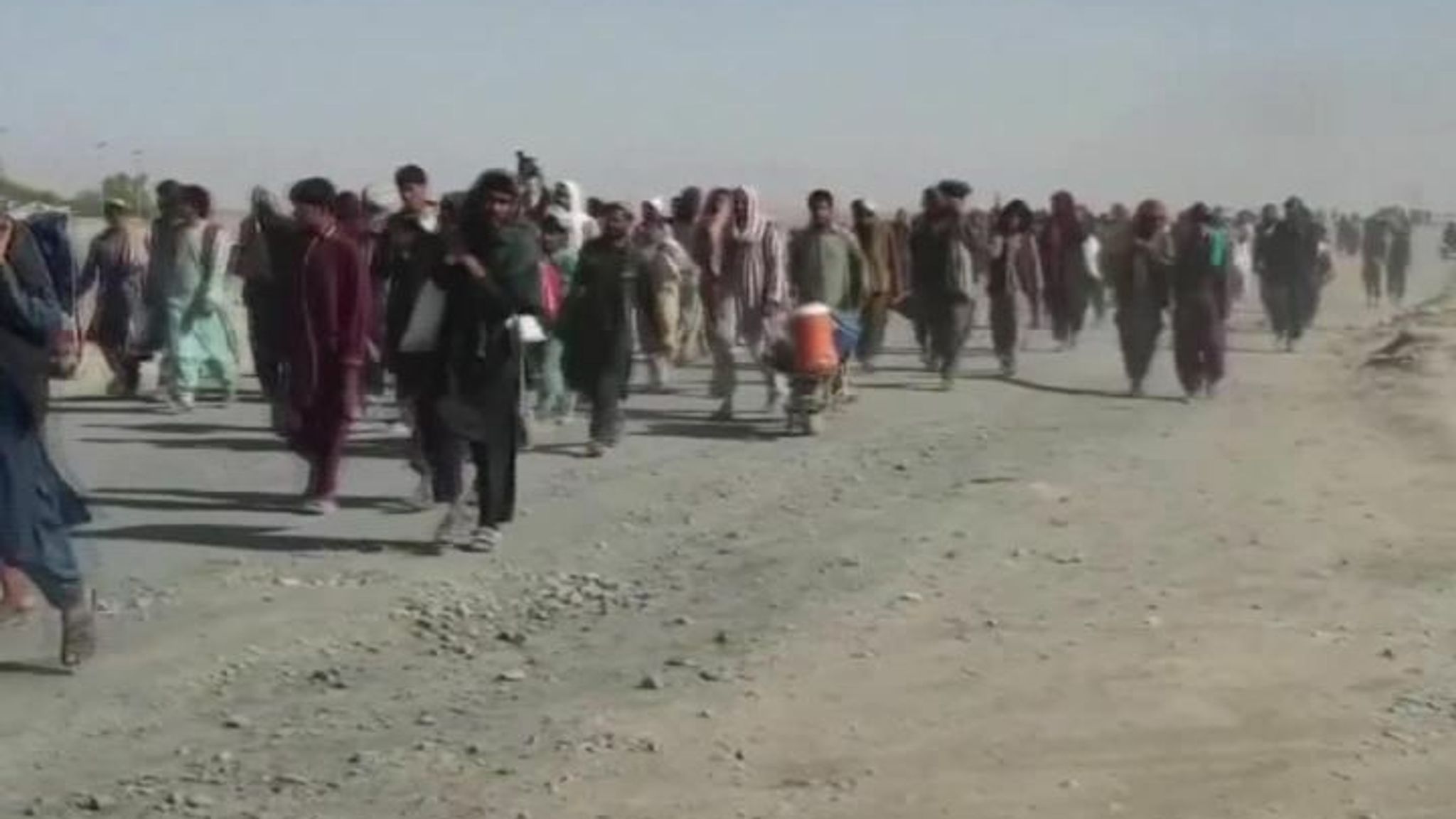 The Afghanistan Pakistan border has reopened with chaotic scenes as people fleeing the Taliban try to get out of the country