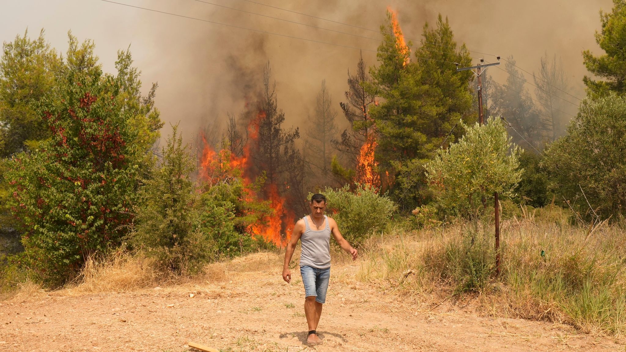 travel to greece wildfires