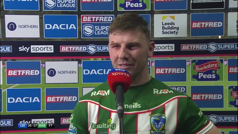 The match-winner Williams gives his thoughts after kicking the winning point for Warrington in their win over Leeds