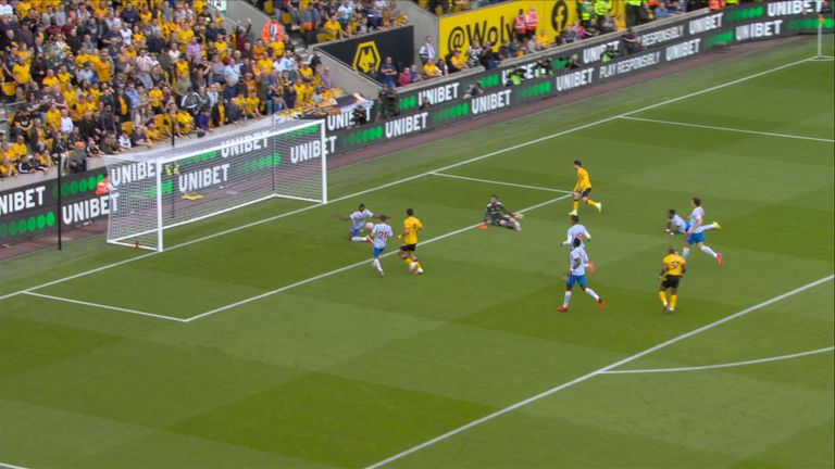 Wan-Bissaka blocks off the line!