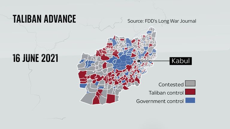 The Taliban has been slowly gaining more territories, forcing thousands to flee into neighbouring Iran and Pakistan