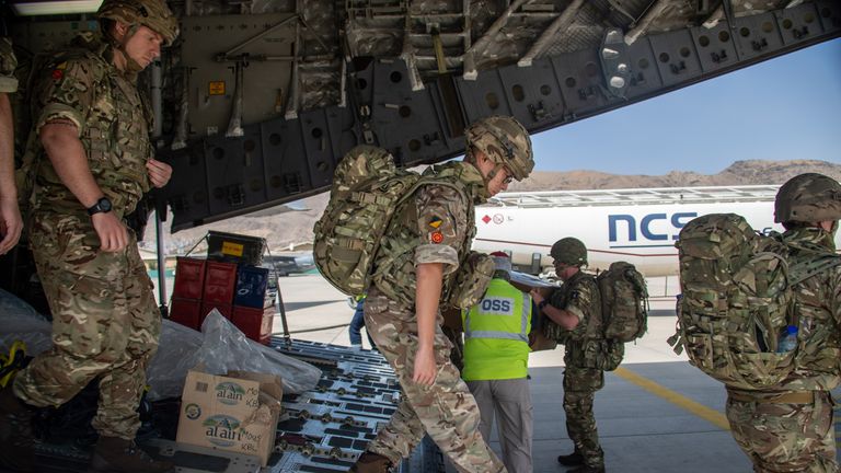 British troops land in Afghanistan. Pic: MoD