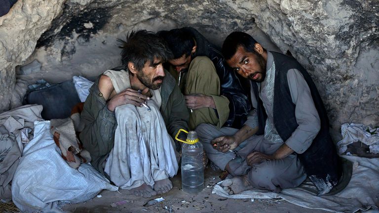 An increasing number of young Afghans are heroin addicts