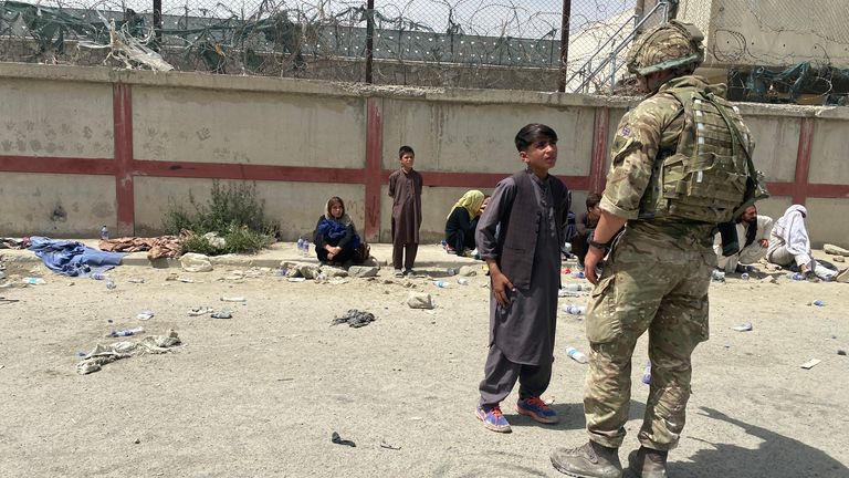 British troops at Kabul airport