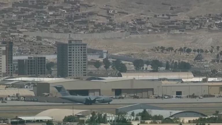 Military planes have been arriving, and leaving, in a steady stream at Kabul airport