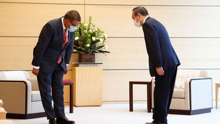 In April, Alok Sharma visited Japan&#39;s prime minister in Tokyo. At the time, the government had placed the capital in a state of emergency due to rising COVID-19 cases