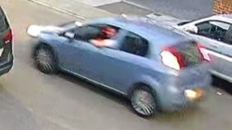 Police believe a light blue Fiat Punto is linked to the incident