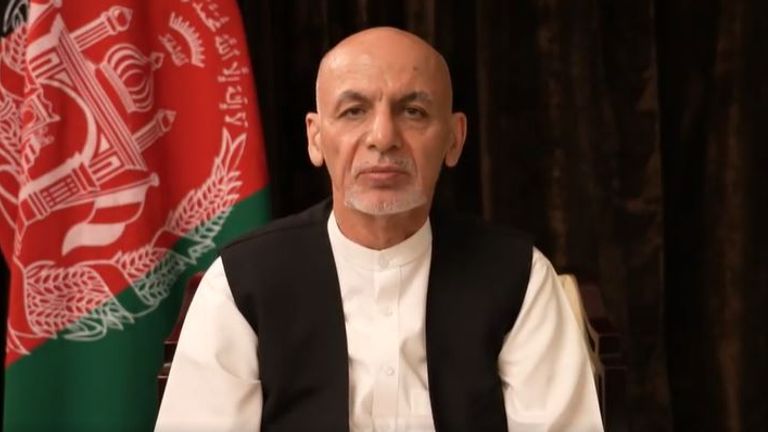Ousted Afghan president Ashraf Ghani