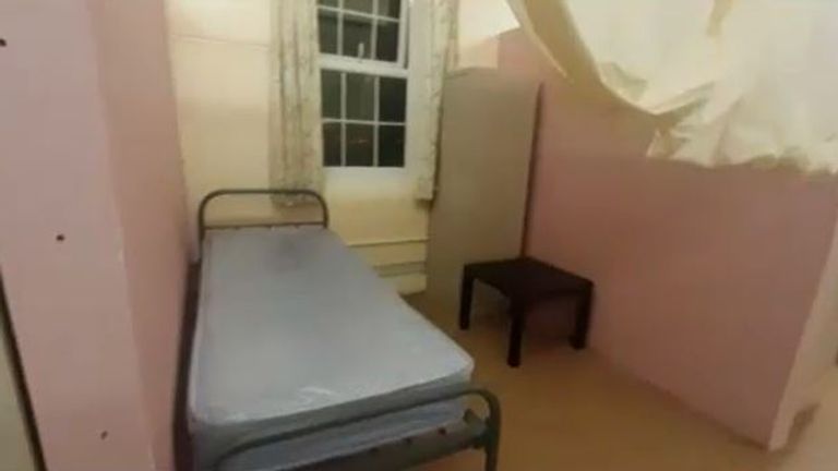 Asylum seekers provided footage of their accommodation inside a former army barracks