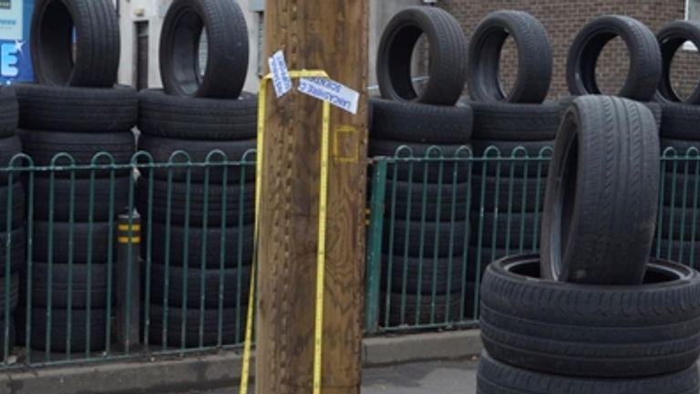 The bullet travelled through Aya before coming to stop in a telegraph pole. 