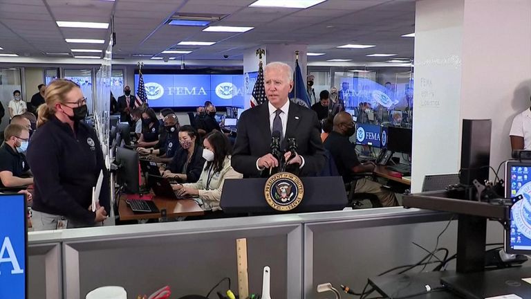 Joe Biden said that Hurricane Ida posed a danger to life and the prospect of immense devastation, marked by lengthy power outages.