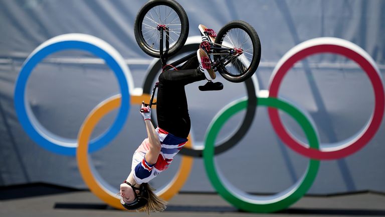 Great Britain&#39;s Charlotte Worthington has won the gold medal in the women&#39;s BMX freestyle at the Tokyo Olympics.