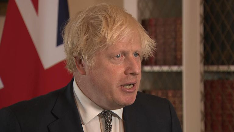 Boris Johnson speaking about the Taliban and further engagement with them