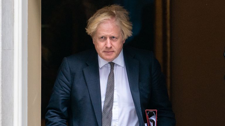 Prime Minister Boris Johnson leaving Downing Street