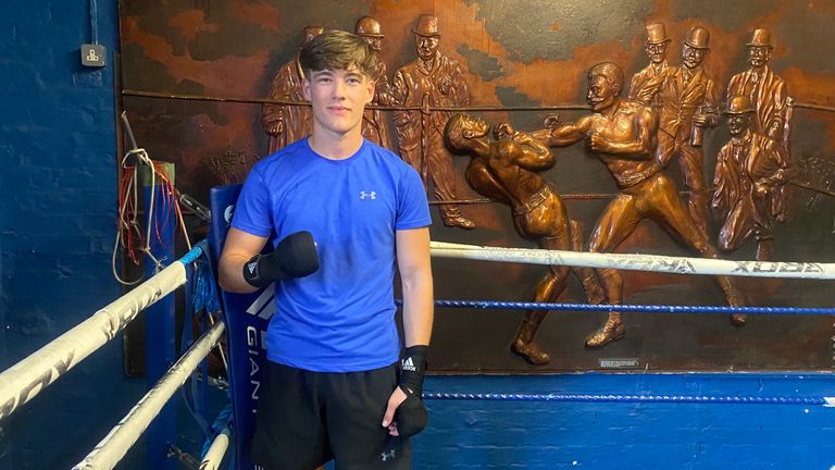 Le boxeur Brogan Cunningham, 20 ans