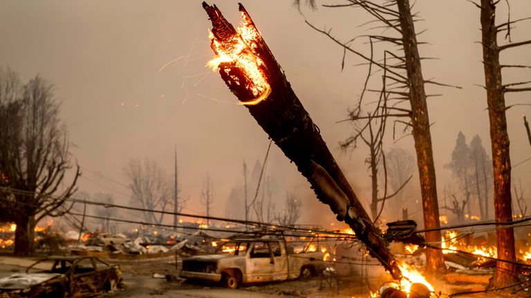 No injuries or casualties were reported despite some residents refusing to evacuate. Pic AP