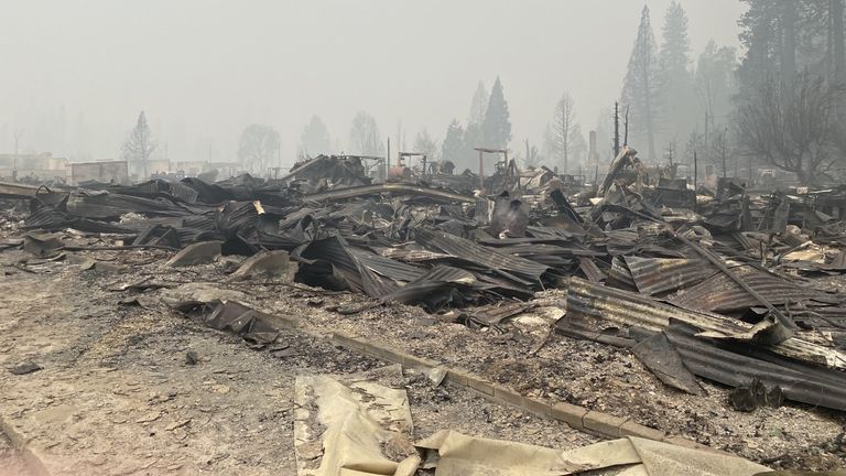 Greenville in California has been devastated by wildfires