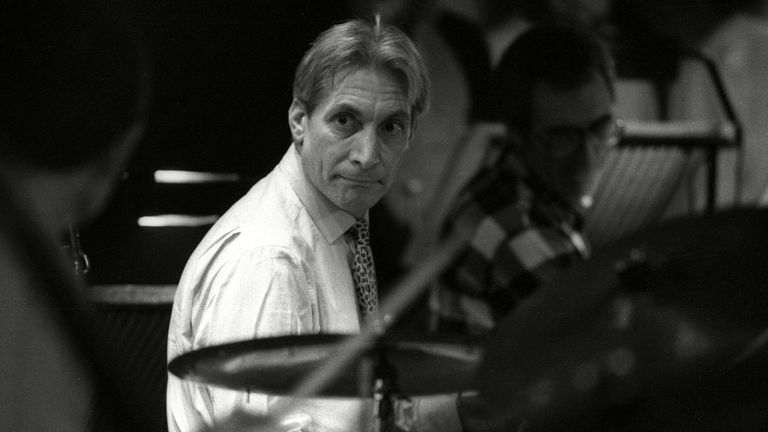 Charlie Watts&#39;s Jazz Band playing at Ronnie Scott&#39;s club in 1985. Pic: Alan Davidson/Shutterstock 