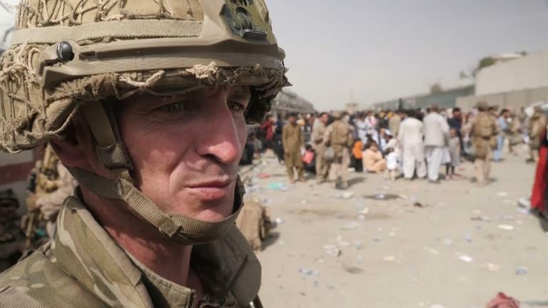 Sergeant Major Daz McMahon tells Sky News that the hot weather can make things harder