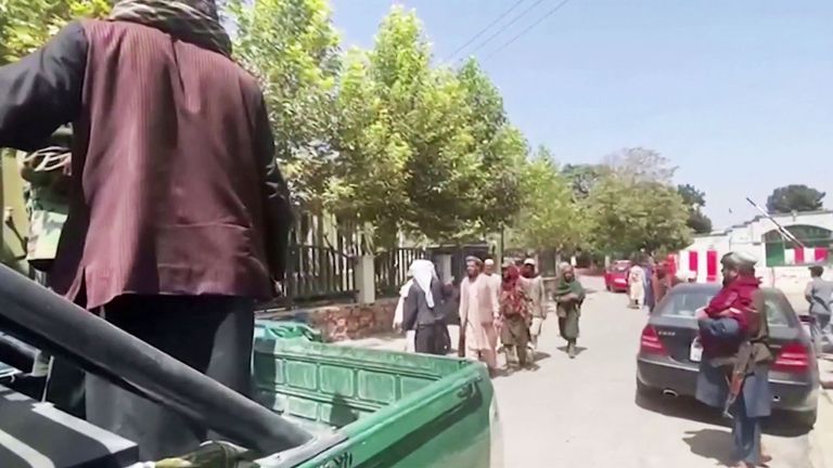 People in Kabul getting used to seeing the Taliban on the streets
