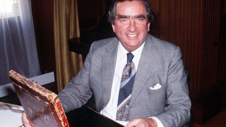 Library file 3406-3 dated 6.4.78 of former Chancellor of the Exchequer Denis Healey in the Treasury. 