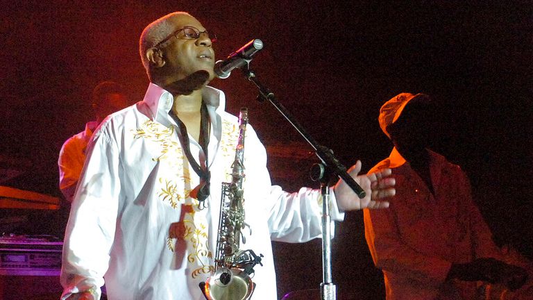 Dennis Thomas, pictured here performing in 2008, has died
