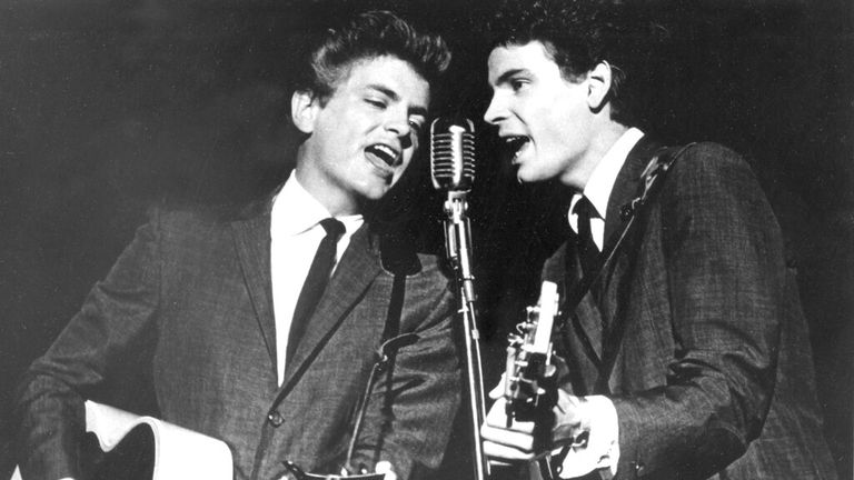The Everly Brothers, Phil and Don, perform on 31 July, 1964
