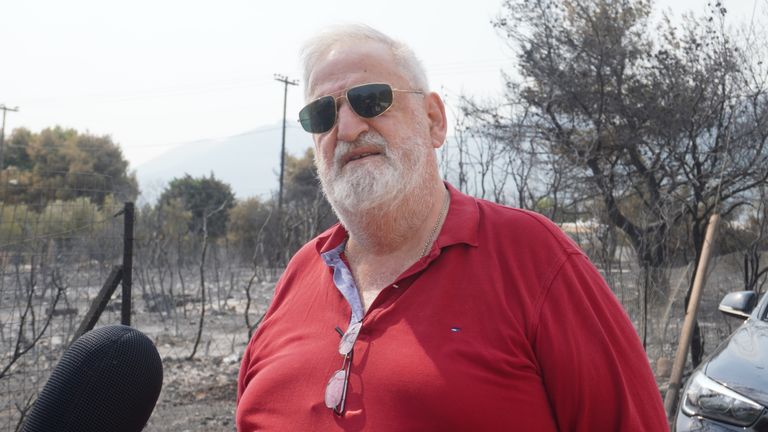 George Kyriakopolous lost his home, his parents home and his dog in the fire.

