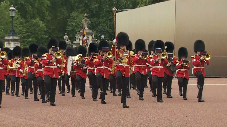 Changing the Guard has been performed at Buckingham Palace for the first time since the start of the pandemic