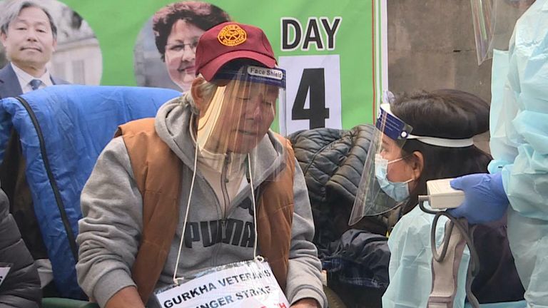 Gurkha veterans hunger strike