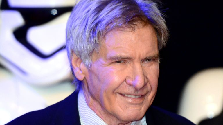Harrison Ford attending the Star Wars: The Force Awakens European Premiere held in Leicester Square, London.