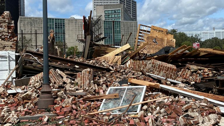 Originally described as an "extremely dangerous" category four storm, it hit on the same date Hurricane Katrina ravaged Louisiana and Mississippi 16 years earlier.

