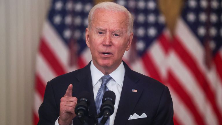 Joe Biden gives an address on Afghanistan