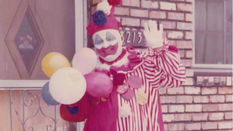 John Wayne Gacy as Pogo the clown. Pic: Cineflix