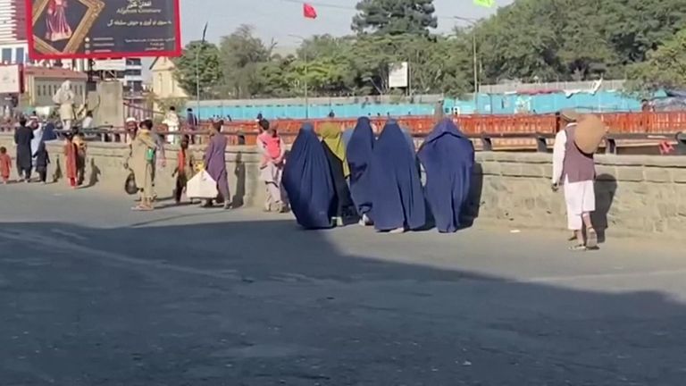 Women on the streets of Kabul.